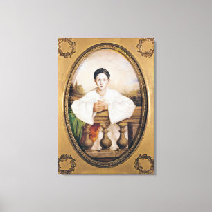 Impressão Em Tela Retrato de Gaspard Deburau como Pierrot, c.1815