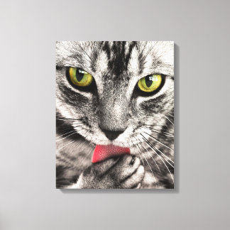 Impressão Em Tela Retrato de Gato