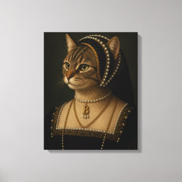 Impressão Em Tela Retrato de Gato Anne Boleyn – Rainha Tudor Renasce