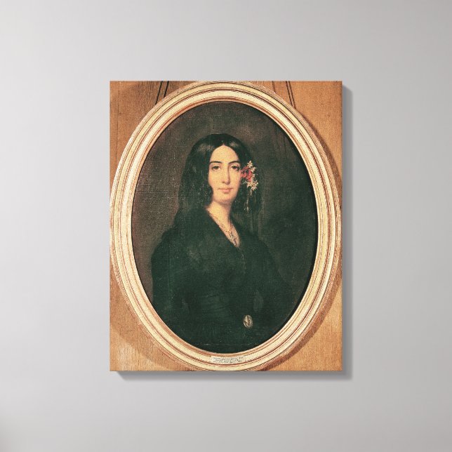Impressão Em Tela Retrato de George Sand (Frente)