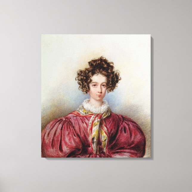 Impressão Em Tela Retrato de George Sand 1830 (Frente)