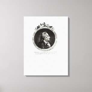 Impressão Em Tela Retrato de Giacomo Casanova, idade 63 do medalhão