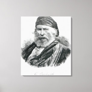 Impressão Em Tela Retrato de Giuseppe Garibaldi