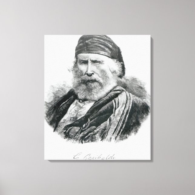 Impressão Em Tela Retrato de Giuseppe Garibaldi (Frente)