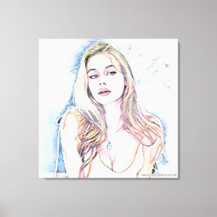 Impressão Em Tela Retrato de Hailey