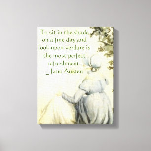 Impressão Em Tela Retrato de Jane Austen +citação