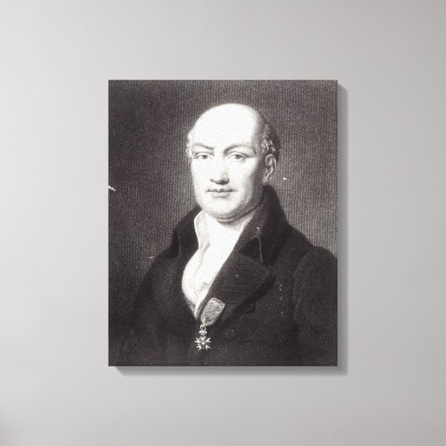 Impressão Em Tela Retrato de Jean Baptiste Joseph Delambre (Frente)