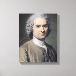 Impressão Em Tela Retrato de Jean-jacques Rousseau