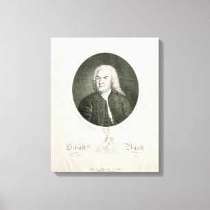 Impressão Em Tela Retrato de Johann Sebastian Bach
