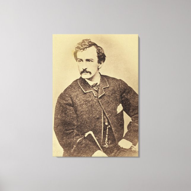Impressão Em Tela Retrato de John Wilkes Booth | 1861-65 (Frente)