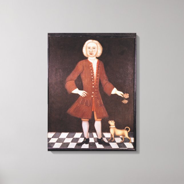 Impressão Em Tela Retrato de Jonathan Bentham, c.1725 (Frente)
