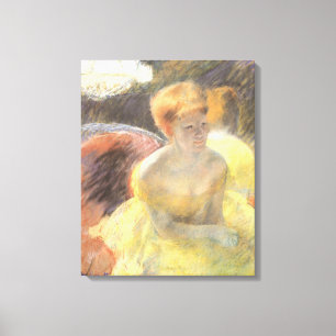 Impressão Em Tela Retrato de Lydia na Ópera por Mary Cassatt