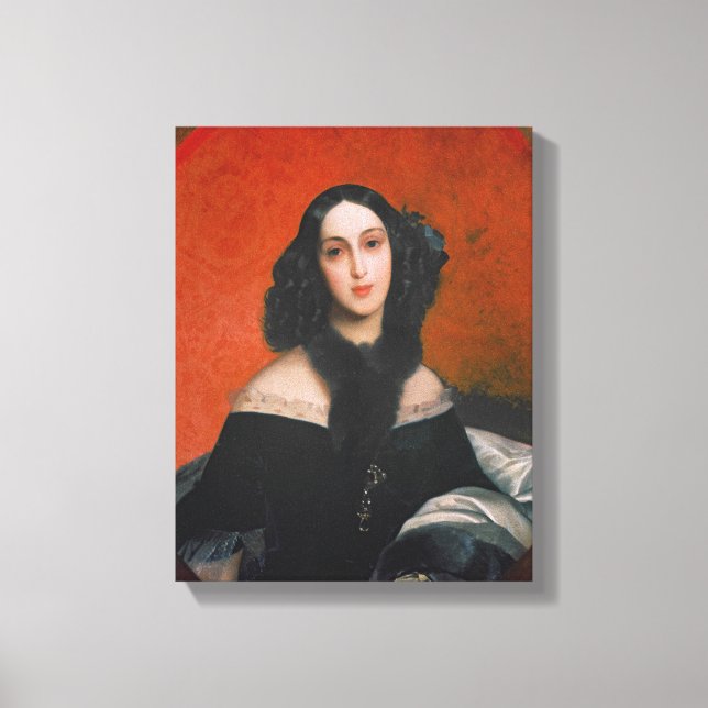 Impressão Em Tela Retrato de M.A. Bek, 1840 (Frente)