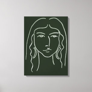 Impressão Em Tela Retrato de Malachite com Cabelo Longo
