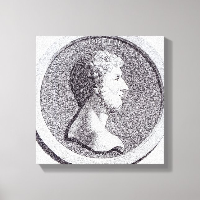 Impressão Em Tela Retrato de Marco Aurélio (Frente)