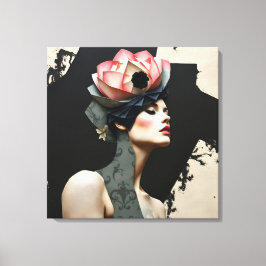 Impressão Em Tela Retrato de Moda abstrato