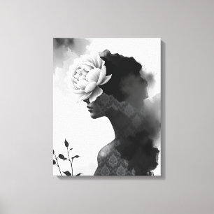Impressão Em Tela Retrato de Moda Abstrato