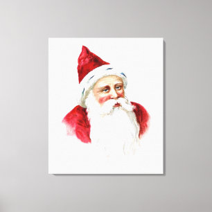 Impressão Em Tela Retrato de Papai Noel