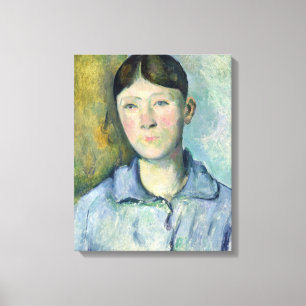 Impressão Em Tela Retrato de Paul Cezanne da senhora Cezanne,
