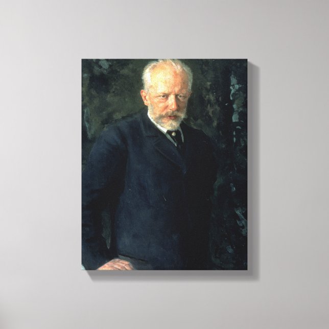 Impressão Em Tela Retrato de Piotr Ilyich Tchaikovsky (Frente)