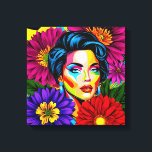 Impressão Em Tela retrato de pop art<br><div class="desc">Retrato brilhante,  vibrante,  pop</div>