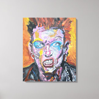 Impressão Em Tela Retrato de Punk Rock Neo-Expressionista