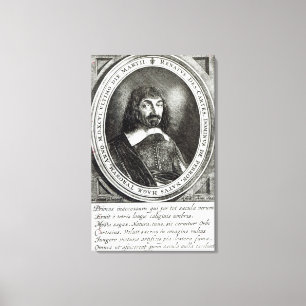Impressão Em Tela Retrato de Rene Descartes, 1644
