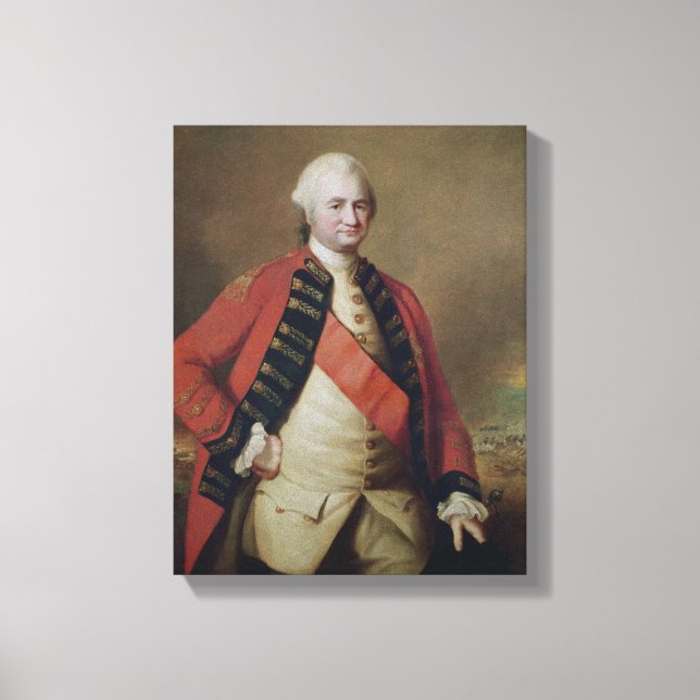 Impressão Em Tela Retrato de Robert Clive 1Baron Clive, 1773 (Frente)