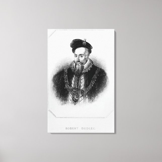Impressão Em Tela Retrato de Robert Dudley 1rua Earl (Frente)