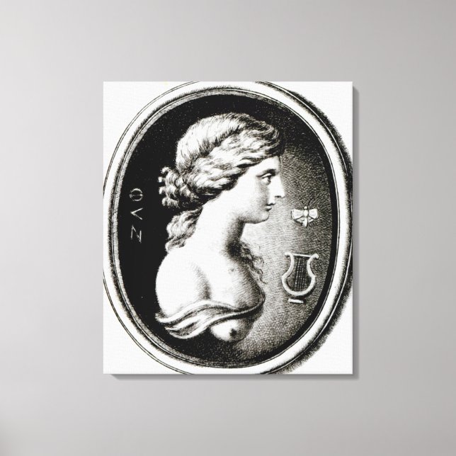 Impressão Em Tela Retrato de Sappho (Frente)