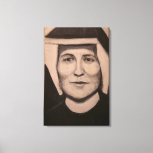Impressão Em Tela Retrato de Sta. Faustina Kowalska