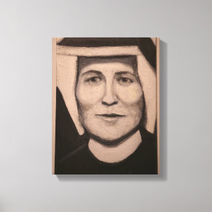Impressão Em Tela Retrato de Sta. Faustina Kowalska