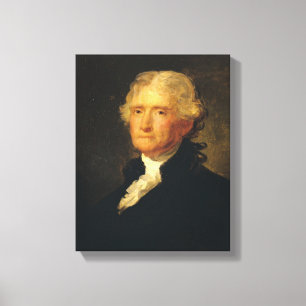 Impressão Em Tela Retrato de Thomas Jefferson