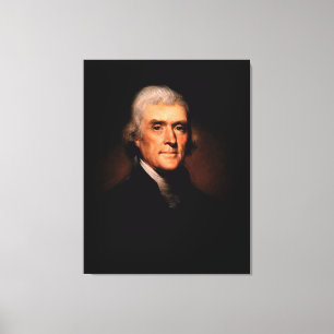 Impressão Em Tela Retrato de THOMAS JEFFERSON por Rembrandt Peale
