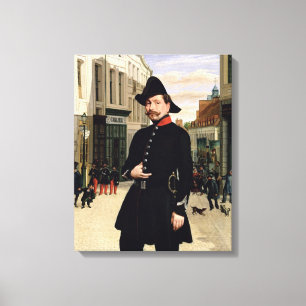 Impressão Em Tela Retrato de um agente da polícia em Douai em 1848