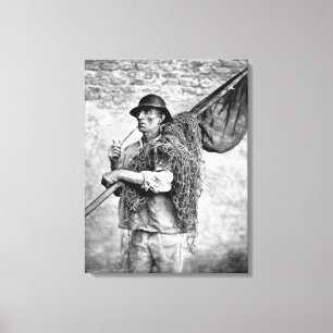 Impressão Em Tela Retrato de um pescador que leva suas redes (pho de
