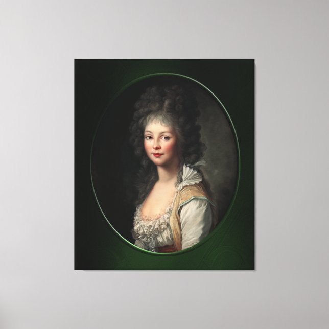 Impressão Em Tela Retrato de uma jovem dama por Johann Tischbein (Frente)