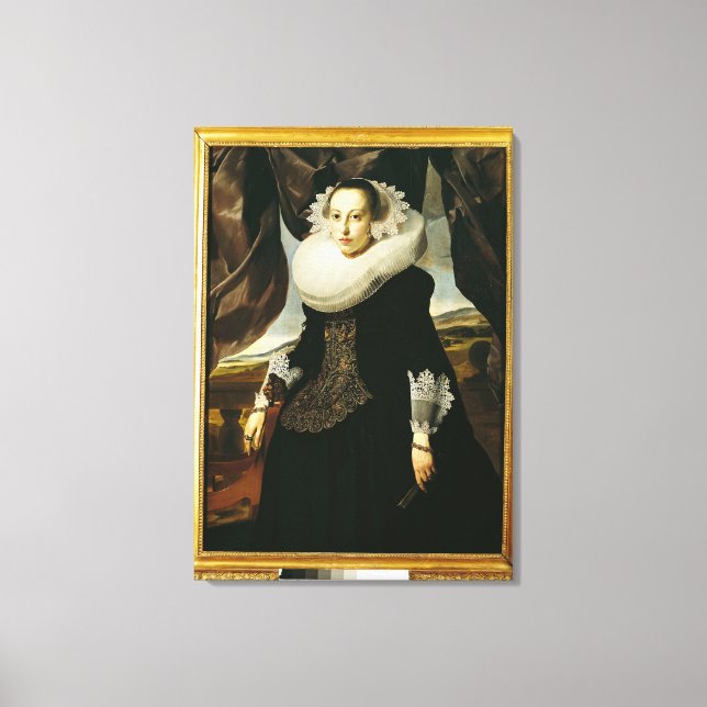 Impressão Em Tela Retrato de uma jovem holandesa (Frente)