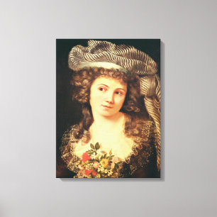 Impressão Em Tela Retrato de uma jovem mulher