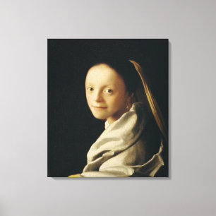 Impressão Em Tela Retrato de uma jovem mulher, c.1663-65