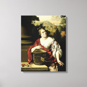 Impressão Em Tela Retrato de uma mulher, 1687