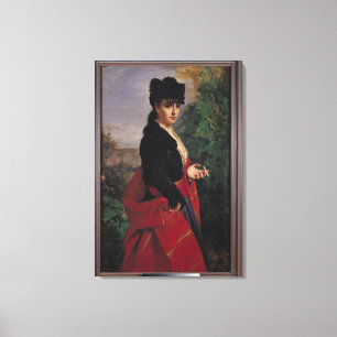 Impressão Em Tela Retrato de uma Mulher Espanhola