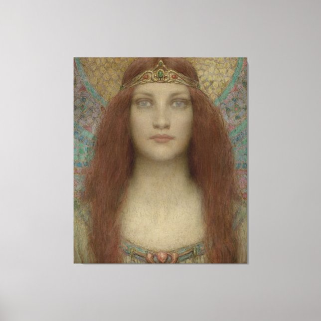 Impressão Em Tela Retrato de uma Mulher por Charles Allan Winter (Frente)