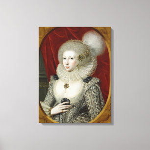 Impressão Em Tela Retrato de uma mulher, possivelmente algodão de