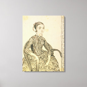 Impressão Em Tela Retrato de uma rapariga, 1888 de Vincent van Gogh