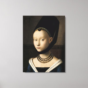 Impressão Em Tela Retrato de uma rapariga (Christus) 1465-1470