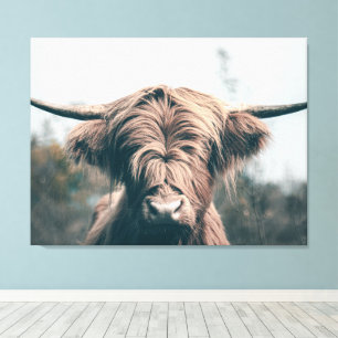 Impressão Em Tela Retrato de vaca das Terras Altas