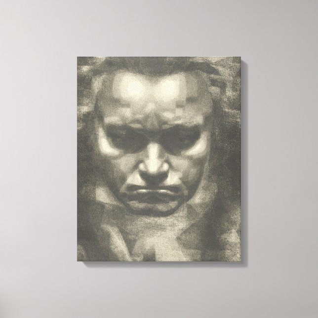 Impressão Em Tela Retrato de Van Beethoven (Frente)