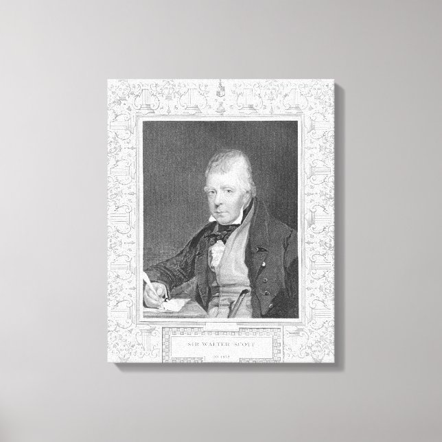 Impressão Em Tela Retrato de Walter Scott (Frente)