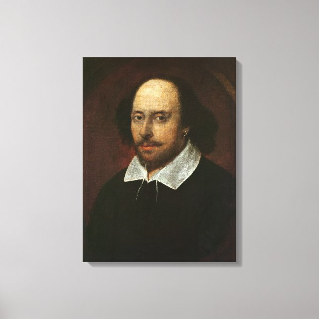 Impressão Em Tela Retrato de William Shakespeare c.1610 (Frente)